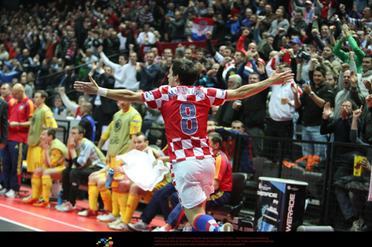 \'31.01.2012., Spaladium Arena, Split - Europsko prvenstvo u malom nogometu, UEFA Futsal EURO 2012., Hrvatska - Rumunjska. Dario Marinovic. Photo: Ivo Cagalj/PIXSELL\'