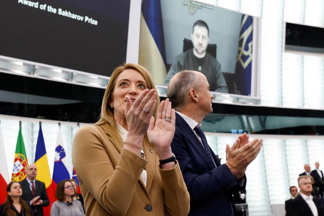 EU Parliament awards Sakharov prize to the Ukrainian people, in Strasbourg