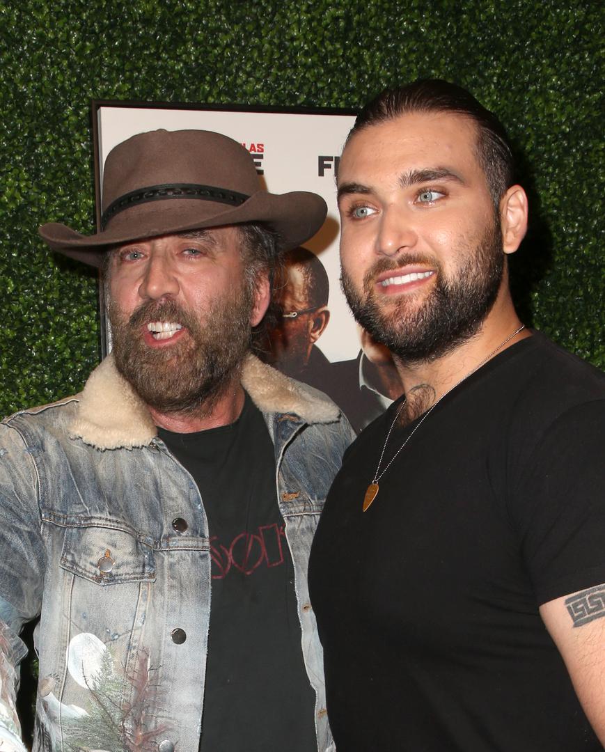 Premiere Of Quiver Distribution's "Running With The Devil" "n"nPremiere Of Quiver Distribution's "Running With The Devil""n"nFeaturing: Nicolas Cage, Weston Coppola Cage"nWhere: Beverly Hills, California, United States"nWhen: 17 Sep 2019"nCredit: FayesVision/WENN.com FS2 /WENN/PIXSELL