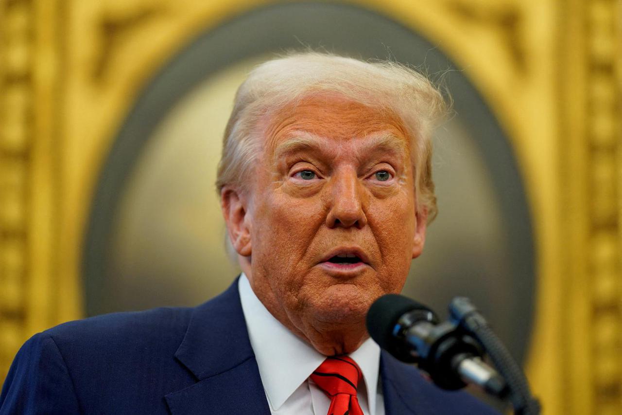 FILE PHOTO: FILE PHOTO: U.S. President Donald Trump speaks at the White House