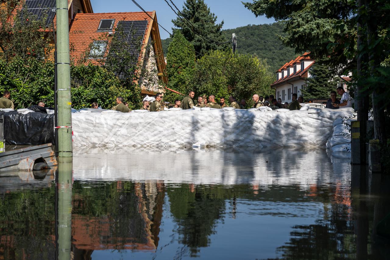 Flooding Danube in Hungary