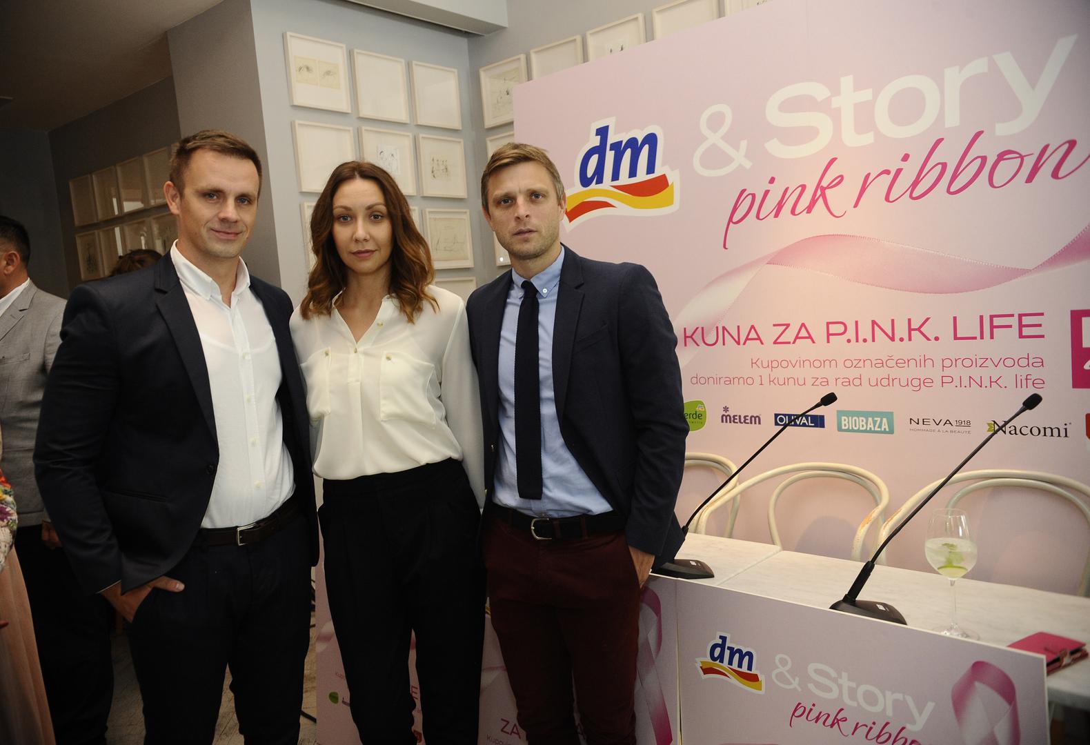 Ivan Horvat, menadžer marketinga i PR-a u dm-u, Martina Markota iz dm-a i Branimir Ceboci, direktor prodaje medijskih rješenja