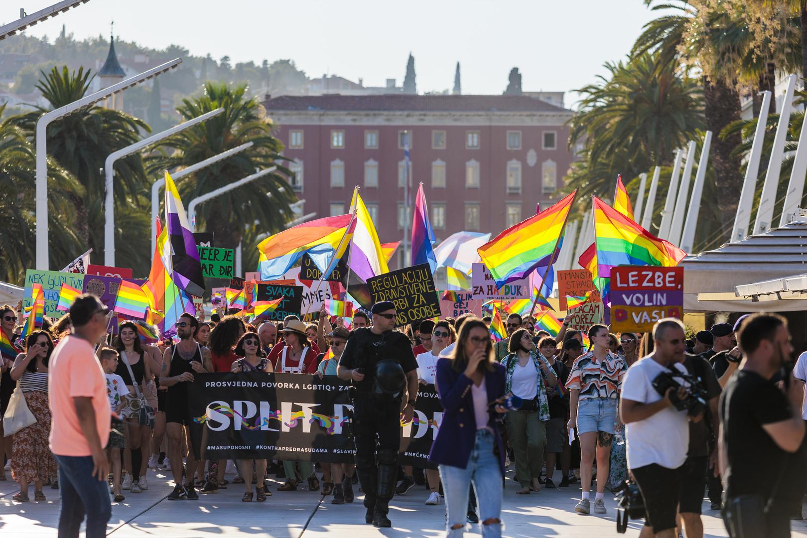 16.07.2022., Split - Odrzana jedanaesta splitska Povorka ponosa - Split Pride.  Photo: Miroslav Lelas/PIXSELL