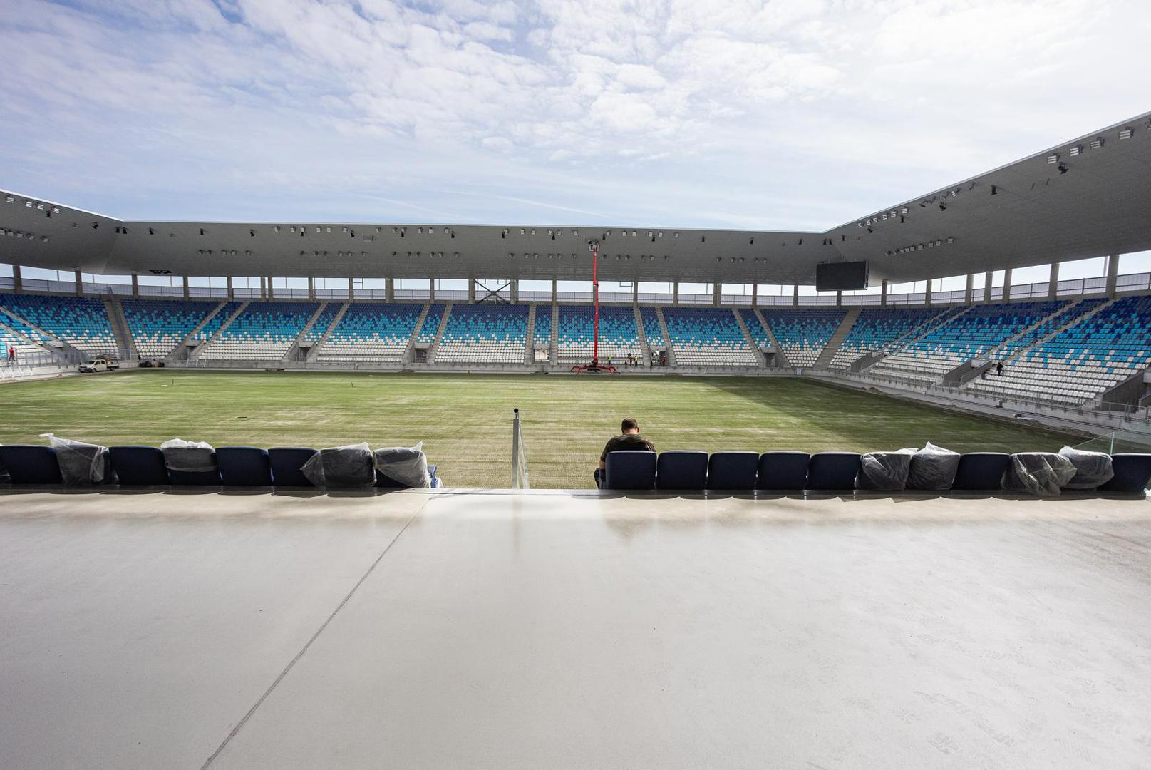 22.03.2023., Osijek - Novi nogometni stadion na Pampasu u zavrsnim radovima pred otvorenje. Photo: Davor Javorovic/PIXSELL