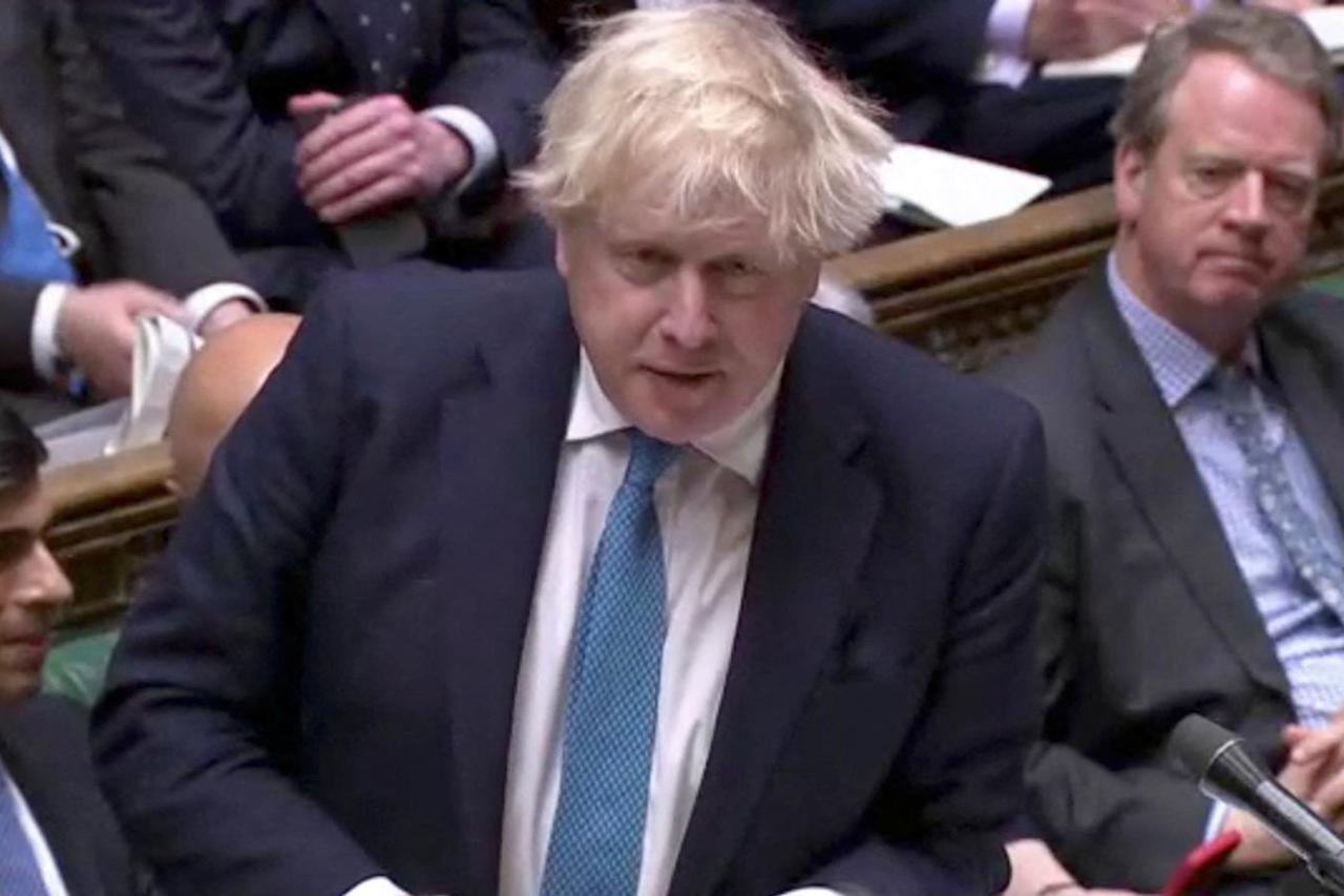 British PM Johnson attends weekly question time debate in London