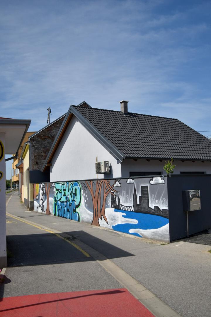 06.04.2024., Osijek - Mural "Zeko i potocic" Photo: Matija Milanovic/PIXSELL