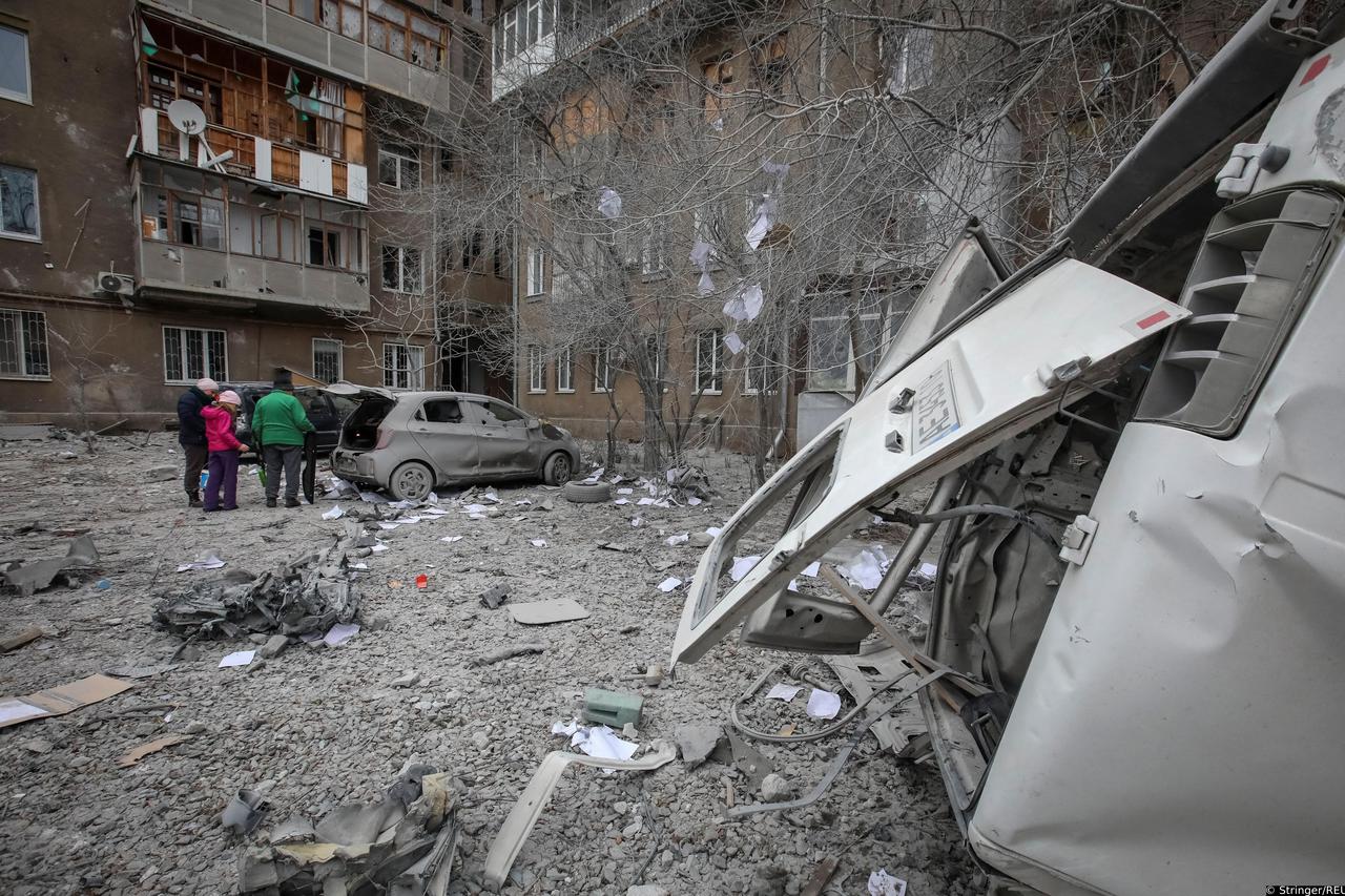 Aftermath of a Russian missile attack in Kharkiv