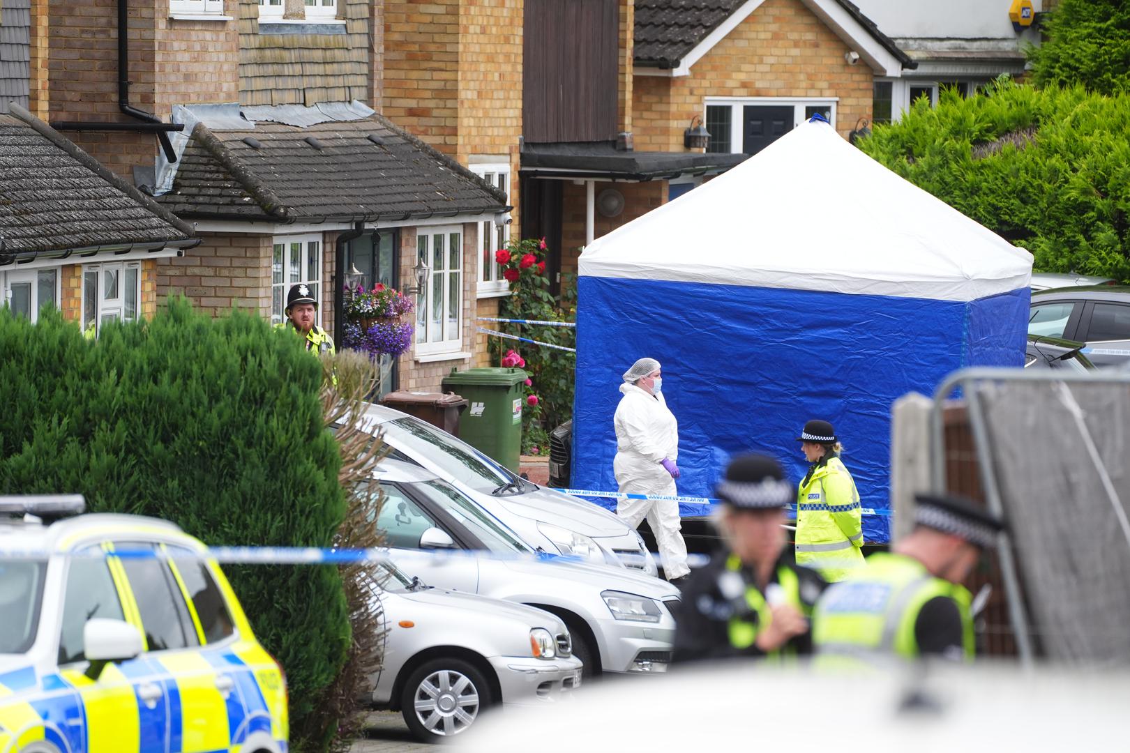 A forensic officer at the scene in Ashlyn Close, Bushey, Hertfordshire, where three women, who police believe to be related, were found with serious injuries and died at the scene a short time after police and paramedics were called just before 7pm on Tuesday. A manhunt has been launched for Kyle Clifford, 26, from Enfield, north London, who is wanted by detectives investigating the murders of the three women. Picture date: Wednesday July 10, 2024. Photo: James Manning/PRESS ASSOCIATION