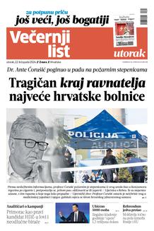 Večernji list naslovnica