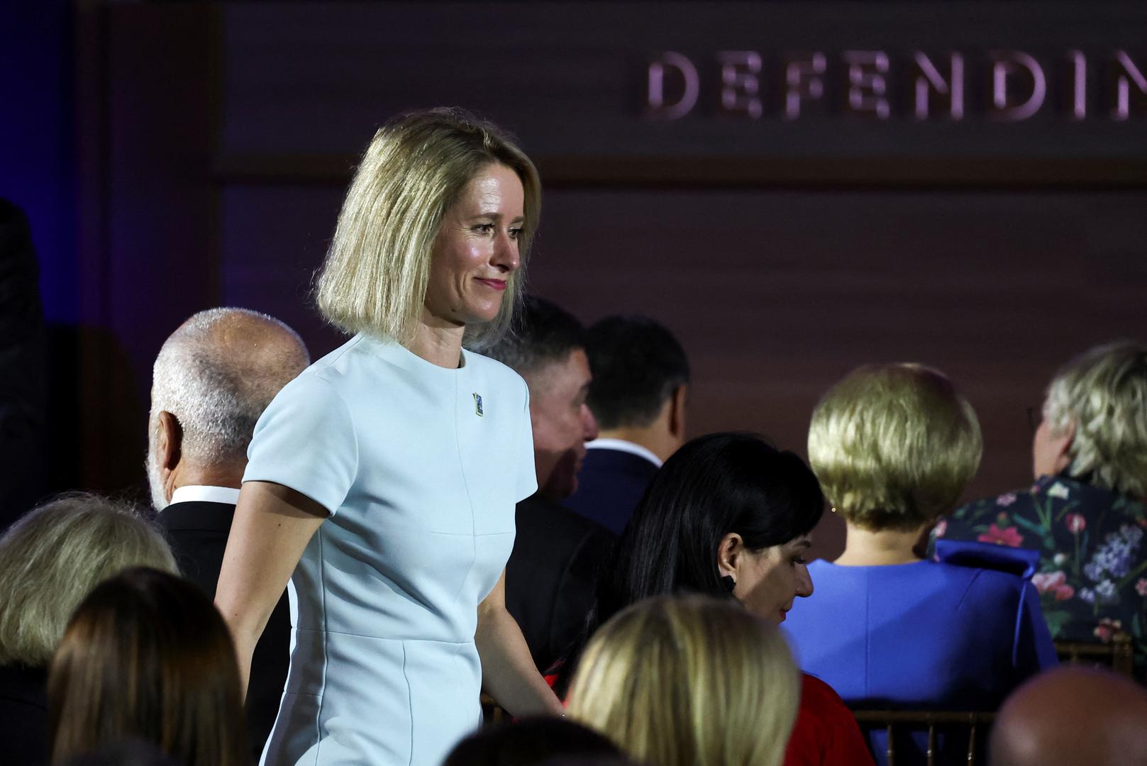 Estonia's Prime Minister Kaja Kallas attends a NATO event to commemorate the 75th anniversary of the alliance, in Washington, U.S., July 9, 2024. REUTERS/Yves Herman Photo: YVES HERMAN/REUTERS