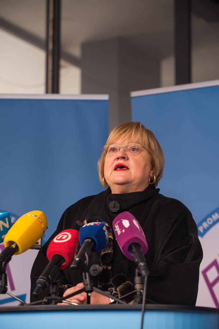 13.03.2021., Zagreb - Konferencija za medije predsjednice Glas-a Anke Mrak-Taritas na temu  "Izlazak na lokalne izbore u Gradu Zagrebu"

Photo: Bruno Fantulin/PIXSELL