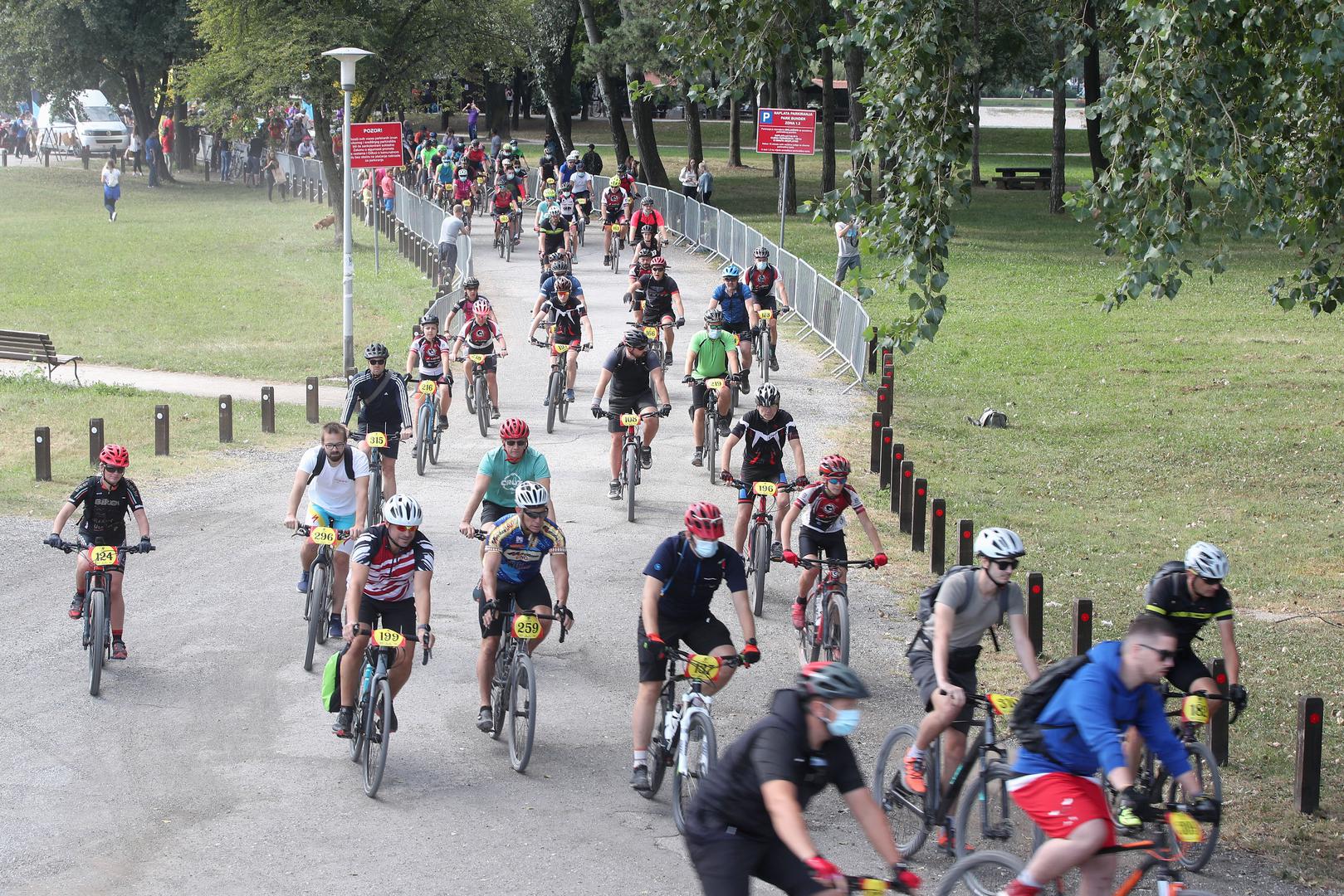 20.09.2020., Zagreb, Bundek - Gravelman Zagreb 2020. nova biciklisticka utrka humanitarnog karaktera duga 100km. Dio prihoda ide u dobrotvorne svrhe udruzi Crveni Nosovi.
Photo: Igor Kralj/PIXSELL