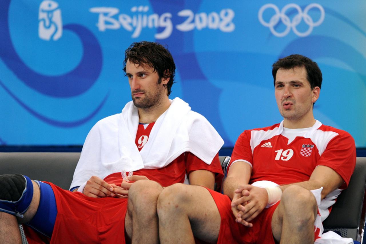 'sport...peking...24.08.2008. peking, beijing 2008, olimpijske igre, olimpijada, rukomet, utakmica za 3 mjesto, hrvatska - spanjolska 29-35, petar metlicic, igor vori,  foto: Goran Stanzl'