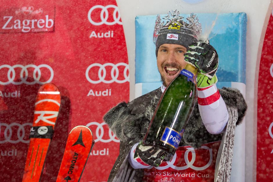 Austrijanac Marcel Hirscher na Sljemenu je slavio pobjedu čak pet puta