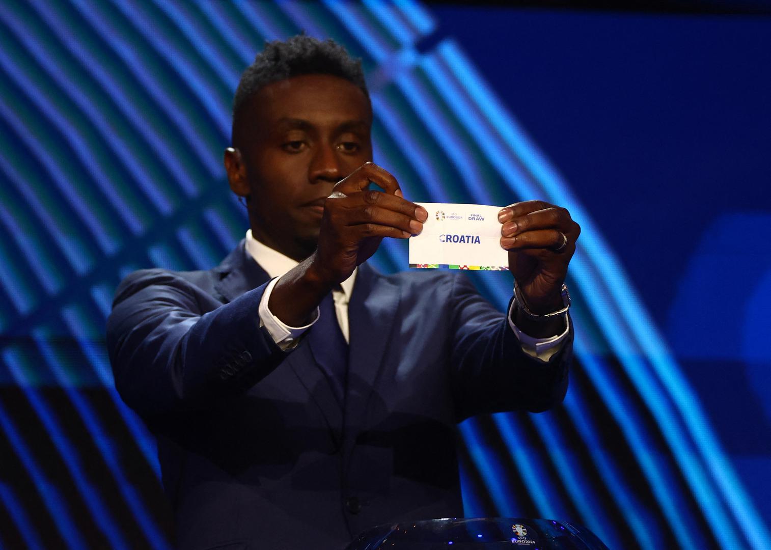 Soccer Football - UEFA Euro 2024 Final Draw - Elbphilharmonie Hamburg, Hamburg, Germany - December 2, 2023 Blaise Matuidi draws Croatia REUTERS/Kai Pfaffenbach Photo: Kai Pfaffenbach/REUTERS