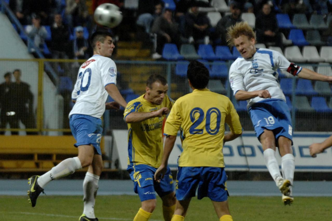 'sport-03.10.2009.osijek,hrvatska,prvenstvena nogometna utakmica izmedju nk osijeka i intera iz zapresica,domagoj vida postize gol Photo: Davor Javorovic/VLM'