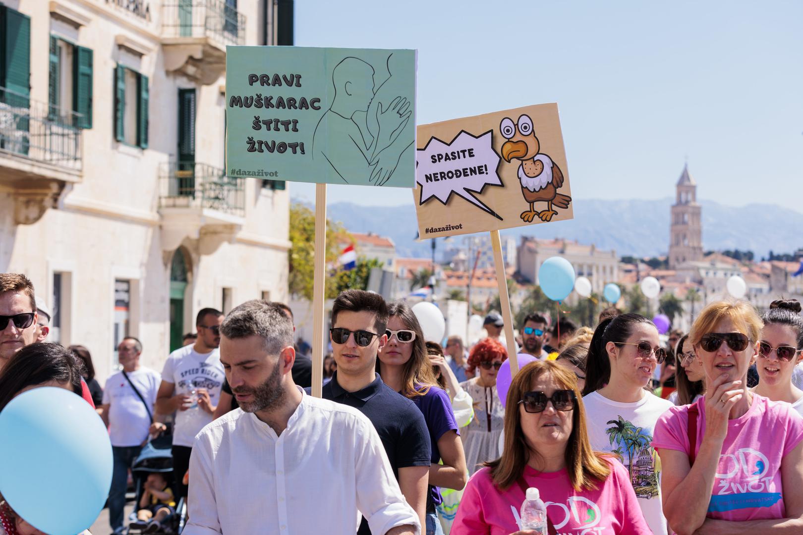 21.05.2022., Split - U Splitu odrzan 4. Hod za zivot s Rive do Zvoncaca.
 Photo: Miroslav Lelas/PIXSELL