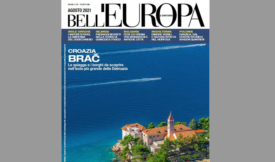 Otok Brač krasi naslovnicu popularnog talijanskog časopisa Bell’Europa