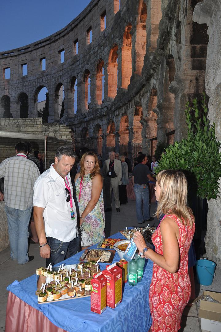 22.07.2011., Pula - U pulskoj Areni na projekciji filma Jozef u sklopu 58. festivala igranog filma, prisustvovao je i Marko Perkovic Thompson sa suprugom Sandrom, te cijelom filmskom ekipom."nPhoto: Dusko Marusic/PIXSELL