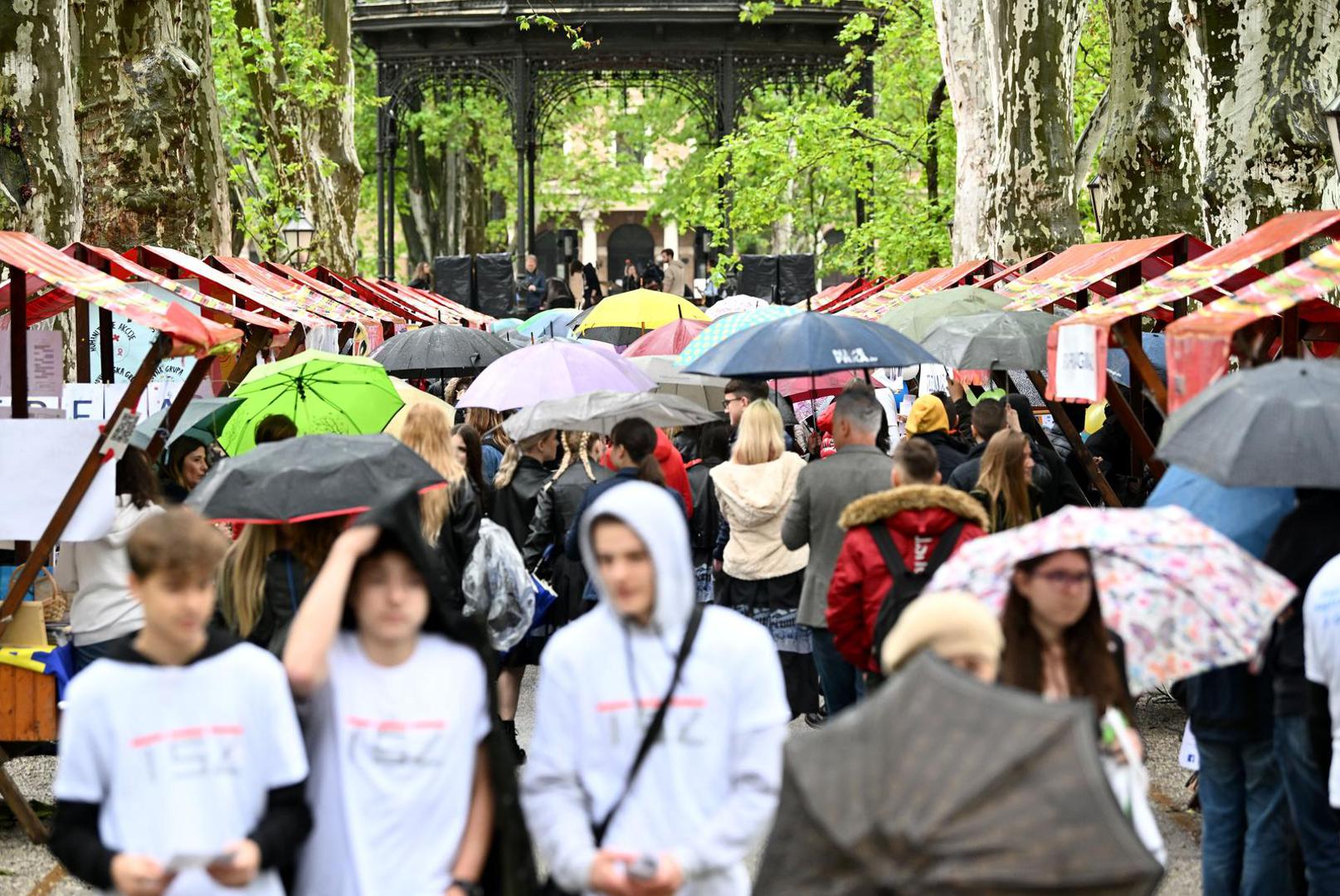 12.05.2023., Zagreb - Gradski ured za obrazovanje, sport i mlade ove godine po 17. put organizira manifestaciju Dojdi osmas, Zagreb te zove, tijekom koje srednje skole Grada Zagreba predstavljaju svoje obrazovne programe ucenicima osmih razreda osnovnih skola kako bi im odluku o izboru primjerene skole i nastavku obrazovanja ucinile sto laksom. Photo: Marko Lukunic/PIXSELL