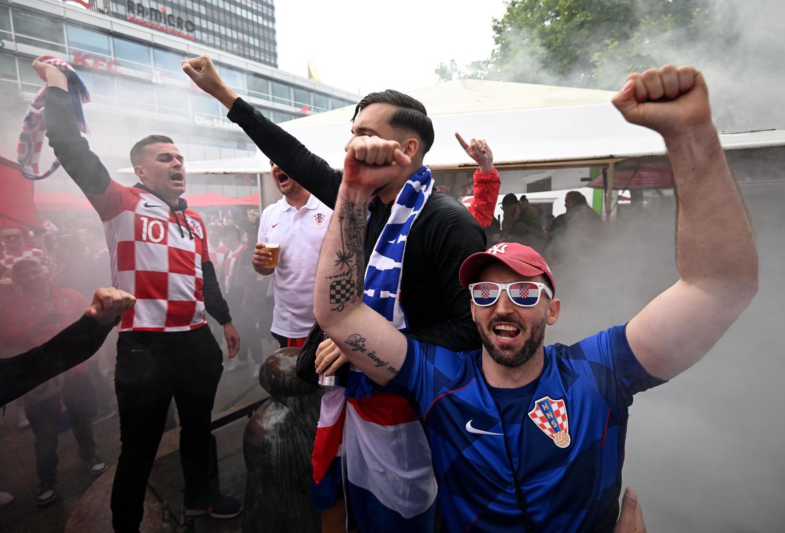 15.06.2024., Berlin, Njemacka - Navijaci u gradu prije prve utakmice na europskom prvenstvu, spanjolska hrvatska.  Photo: Marko Lukunic/PIXSELL