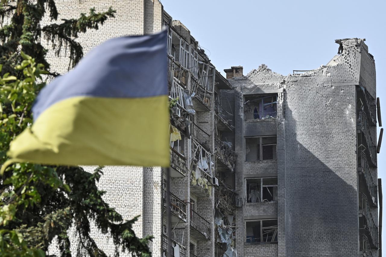 Aftermath of a Russian air strike in Zaporizhzhia