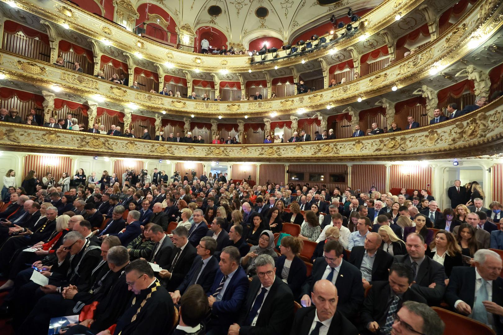 18.10.2022. Zagreb - Svecana inauguracija rektora Sveucilista u Zagrebu Stjepana Lakusica. 

 Photo: Sanjin Strukic/PIXSELL