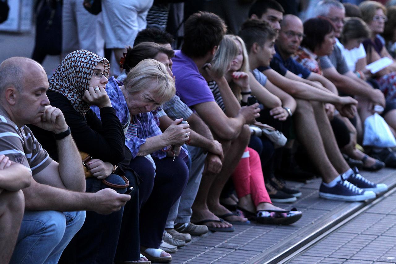 30.06.2013., Zagreb - Svecana proslava ulaska Republike Hrvatske u Europsku uniju na Trgu bana Jelacica. Proslavu su uvelicali politicki lideri iz zemalja clanica Europske unije, zemalja regije Jugoistocne Europe, celnici europskih institucija, hrvatski u