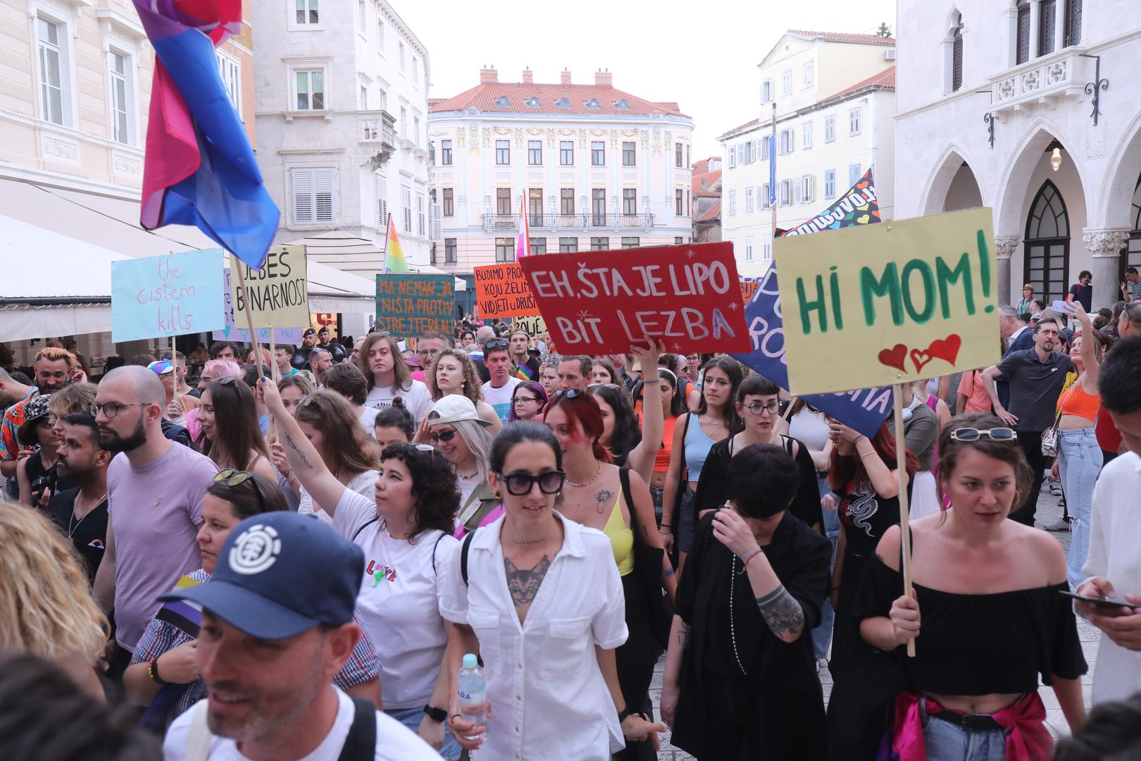 03.06.2023., Split - Odrzana dvanaesta splitska Povorka ponosa - Split Pride Photo: Ivo Cagalj/PIXSELL