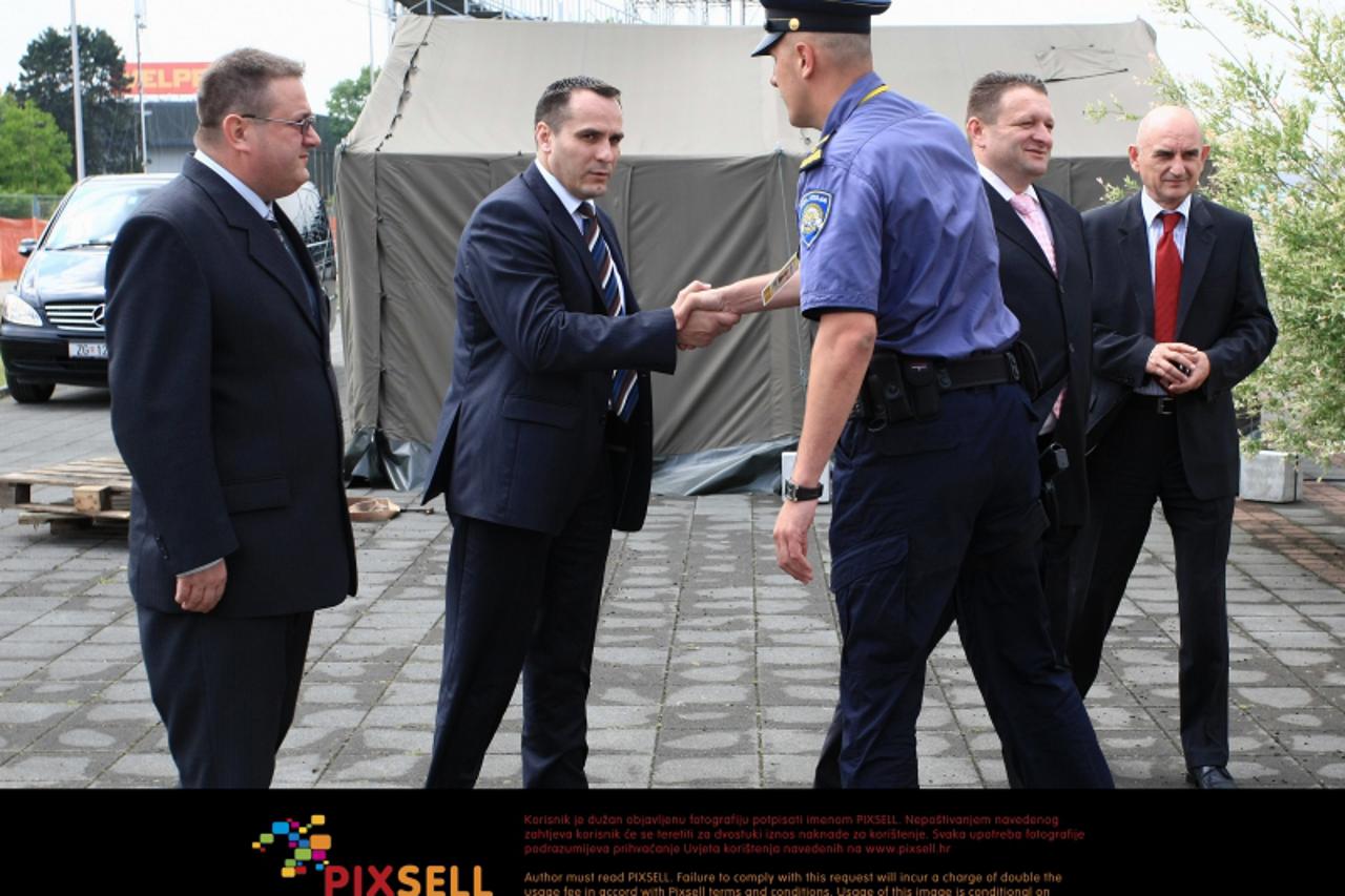 '03.06.2011., Zagreb - Hipodrom, Policijski stozer. Pripremame policije za dolazak Pape.Mihael Varga, Drazen Vitez, Davor Blazevic, Dubravko Teur, Ivan Arbutina.Photo: Marko Prpic/PIXSELL'