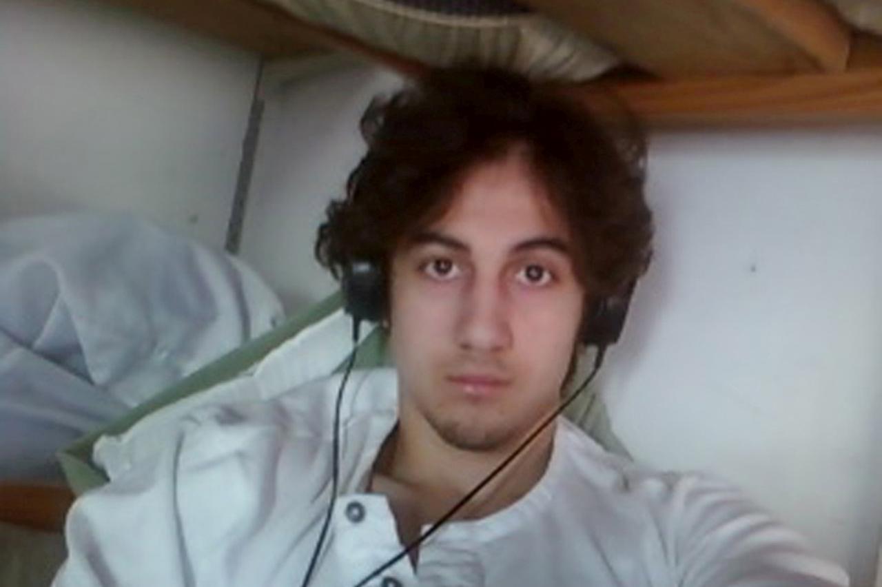 FILE PHOTO: File photo of Boston bombing suspect Dzhokhar Tsarnaev in this handout photo presented as evidence by the U.S. Attorney's Office in Boston