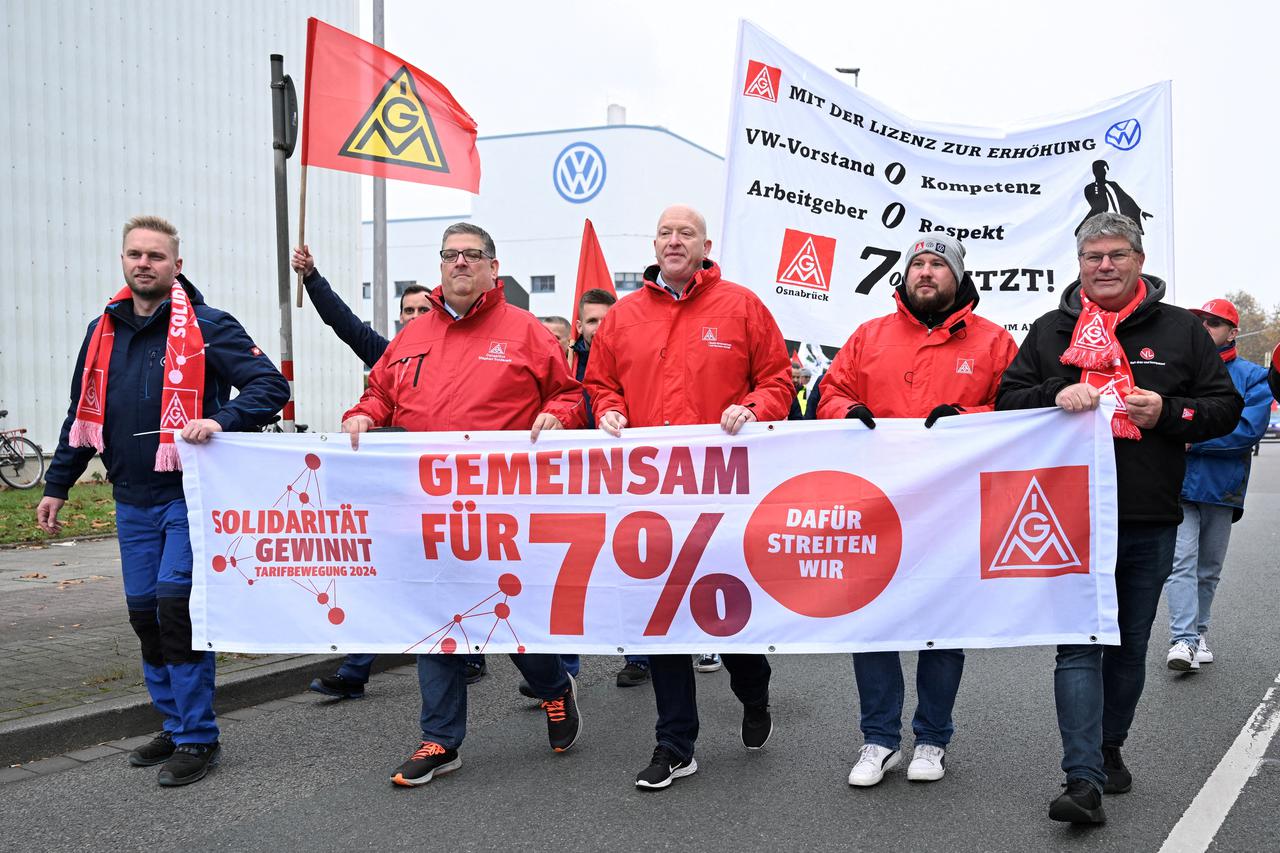 FILE PHOTO: Wage protests at Volkswagen AG plant in Osnabrueck