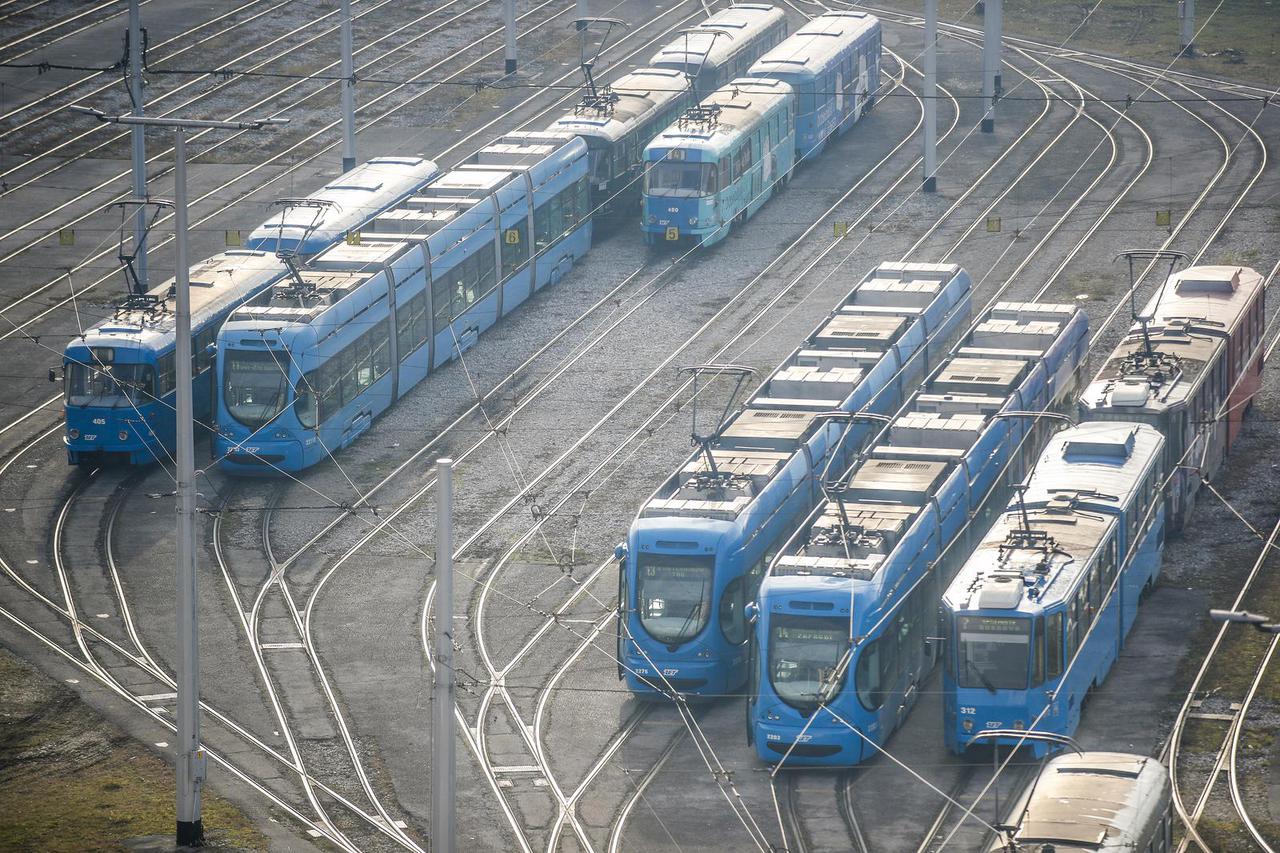 Zagreb: Spremnište tramvaja u Mandlovoj ulici