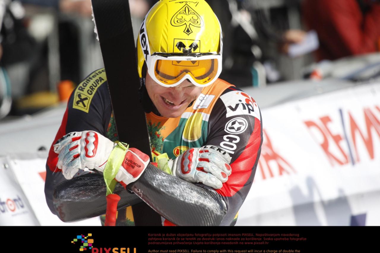 '05.03.2011., Kranjska Gora - Natjecanje svjetskog skijaskog kupa 50. pokal Vitranc. Ivica Kostelic nakon prve voznje veleslaloma. Photo: Slavko Midzor/PIXSELL'