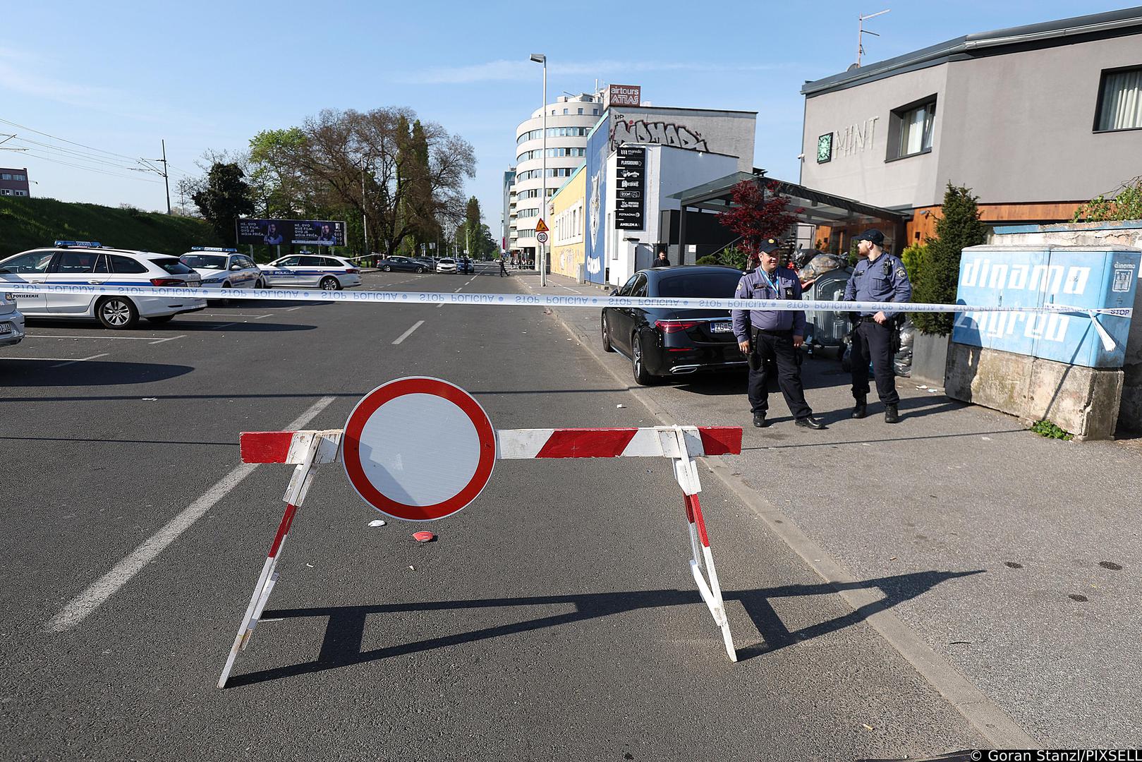 22.04.2023., Zagreb - Nocas oko 4.45 sati na Tresnjevci, Ulica Florijana Andraseca, u nocnom klubu Ritz club, nakon fizickog sukoba vise osoba iz vatrenog oruzja sa vise hitaca ubijen je 41-godisnjak. Muskarac koji se dovodi u svezu s ovim kaznenim djelom je uhicen i pod nadzorom policije. U tijeku je ocevid i kriminalisticko istrazivanje. Photo: Goran Stanzl/PIXSELL