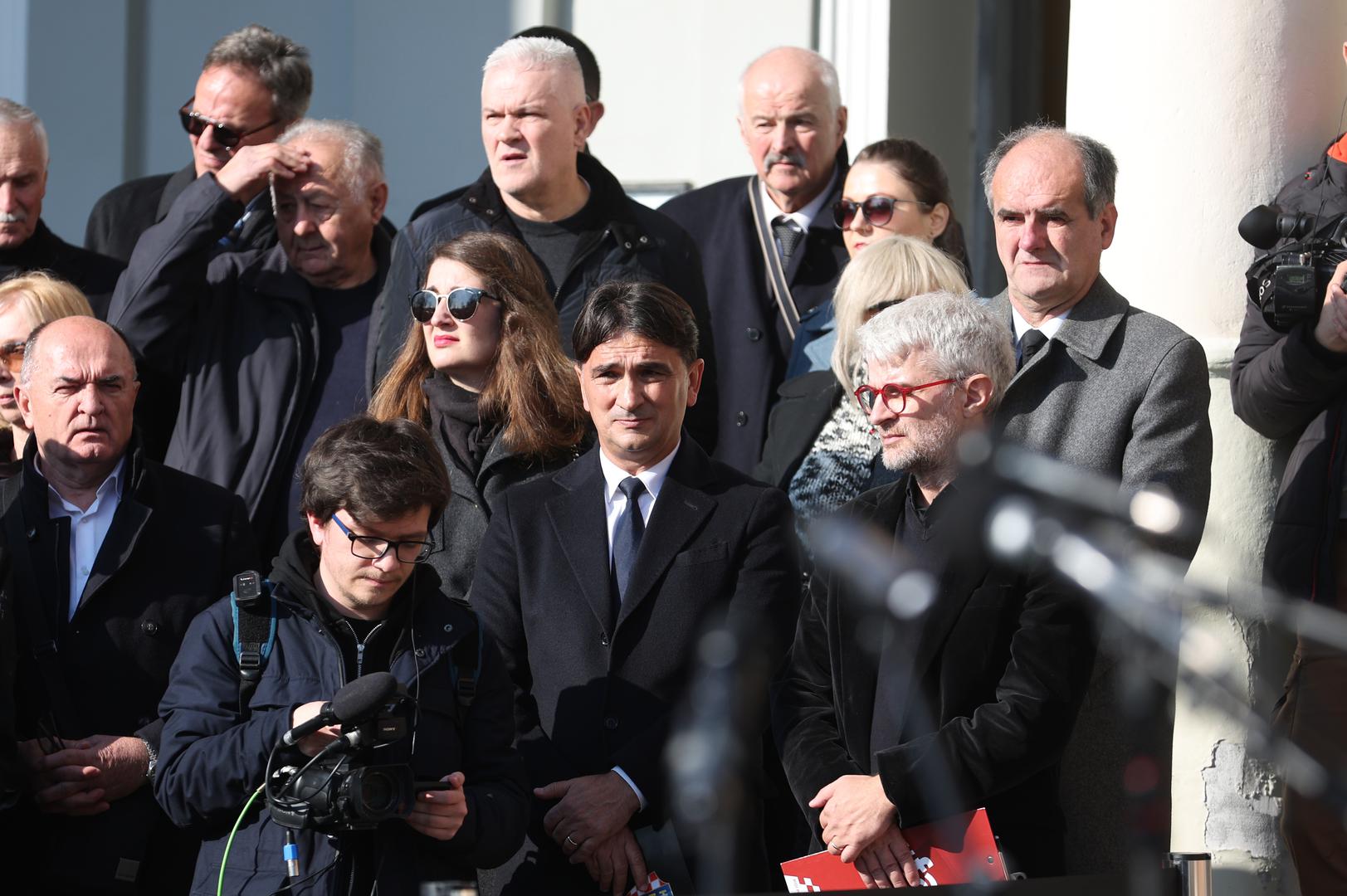 15.02.2023., Zagreb - Posljednji ispracaj Miroslava Cire Blazevica u Aleji velikana na groblju Mirogoj. Zlatko Dalic Photo: Luka Stanzl/PIXSELL