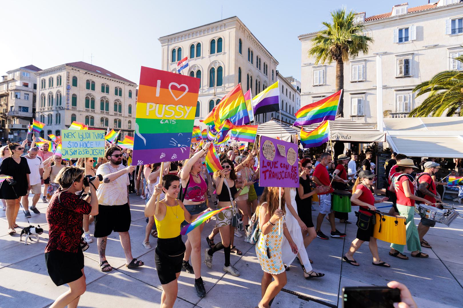 16.07.2022., Split - Odrzana jedanaesta splitska Povorka ponosa - Split Pride.  Photo: Miroslav Lelas/PIXSELL