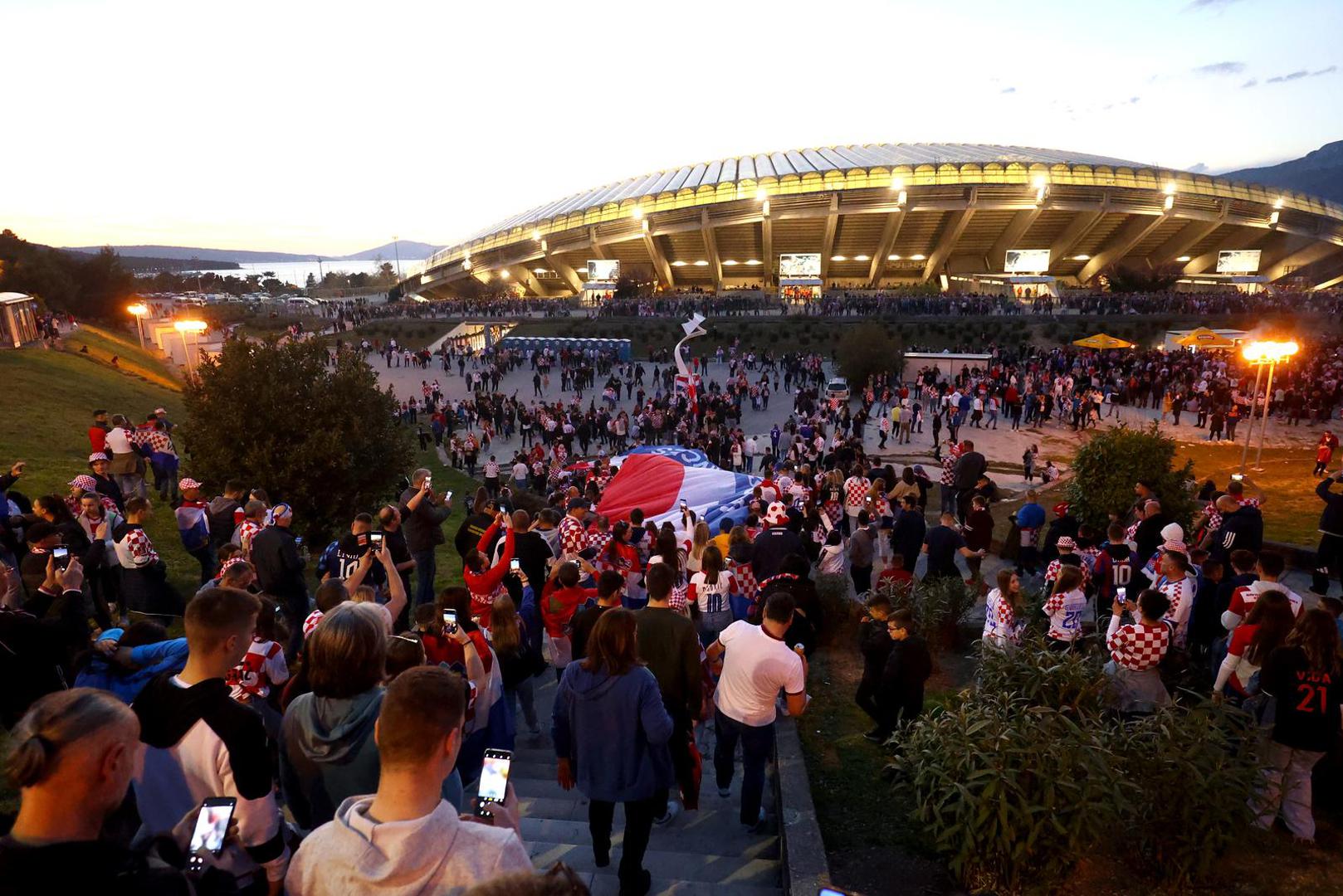 25.03.2023. Split, stadion Poljud  - Utakmica kvalifikacija za EURO 2024, Hrvatska – Wales. Navijaci Photo: Miroslav Lelas/PIXSELL