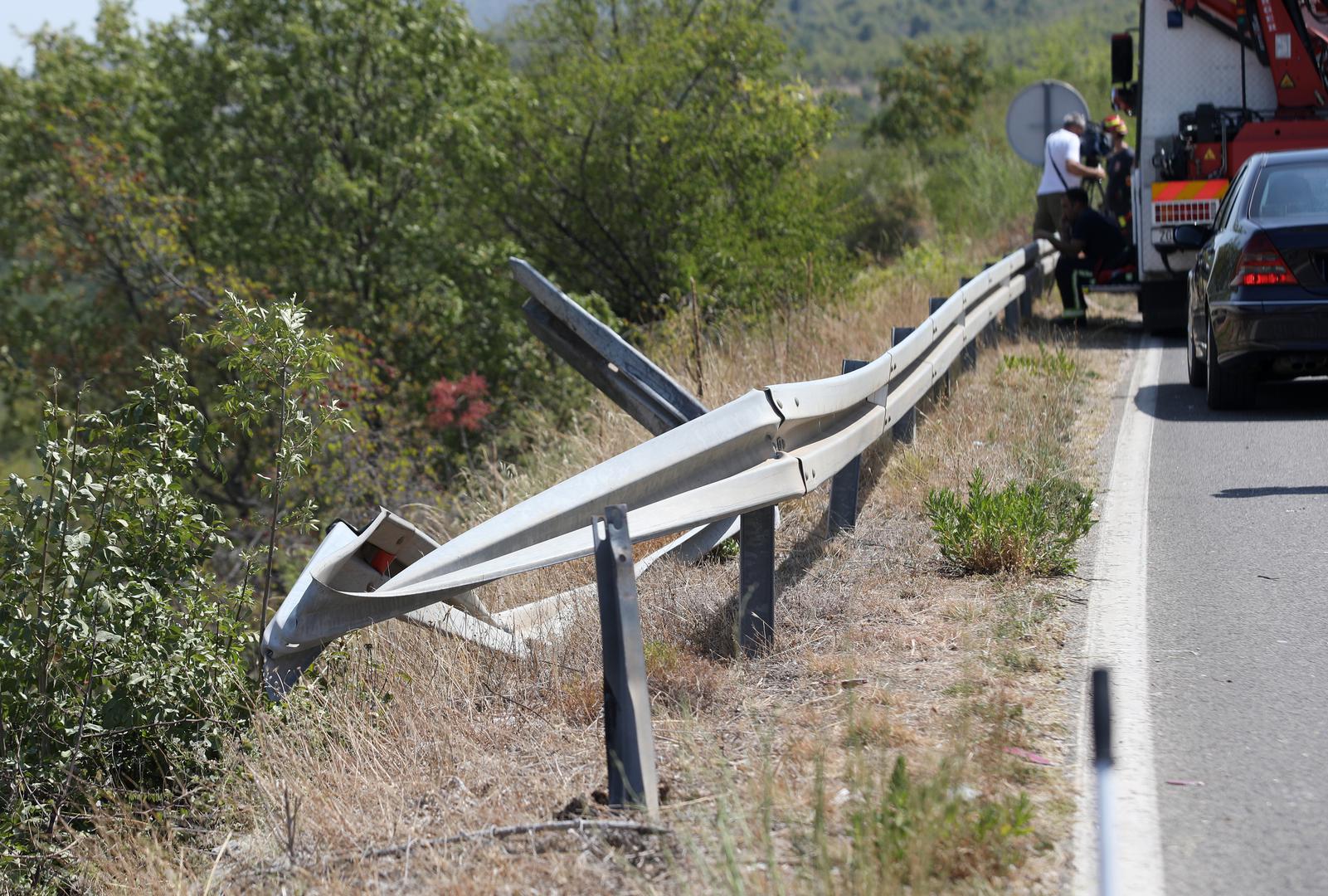 16.08.2024., Bilice - U prometnoj nesreci na drzavnoj cesti D-33 izmedju Bilica i Tromilje sudjelovalo je jedno vozilo te je poginula jedna osoba. Photo: Dusko Jaramaz/PIXSELL