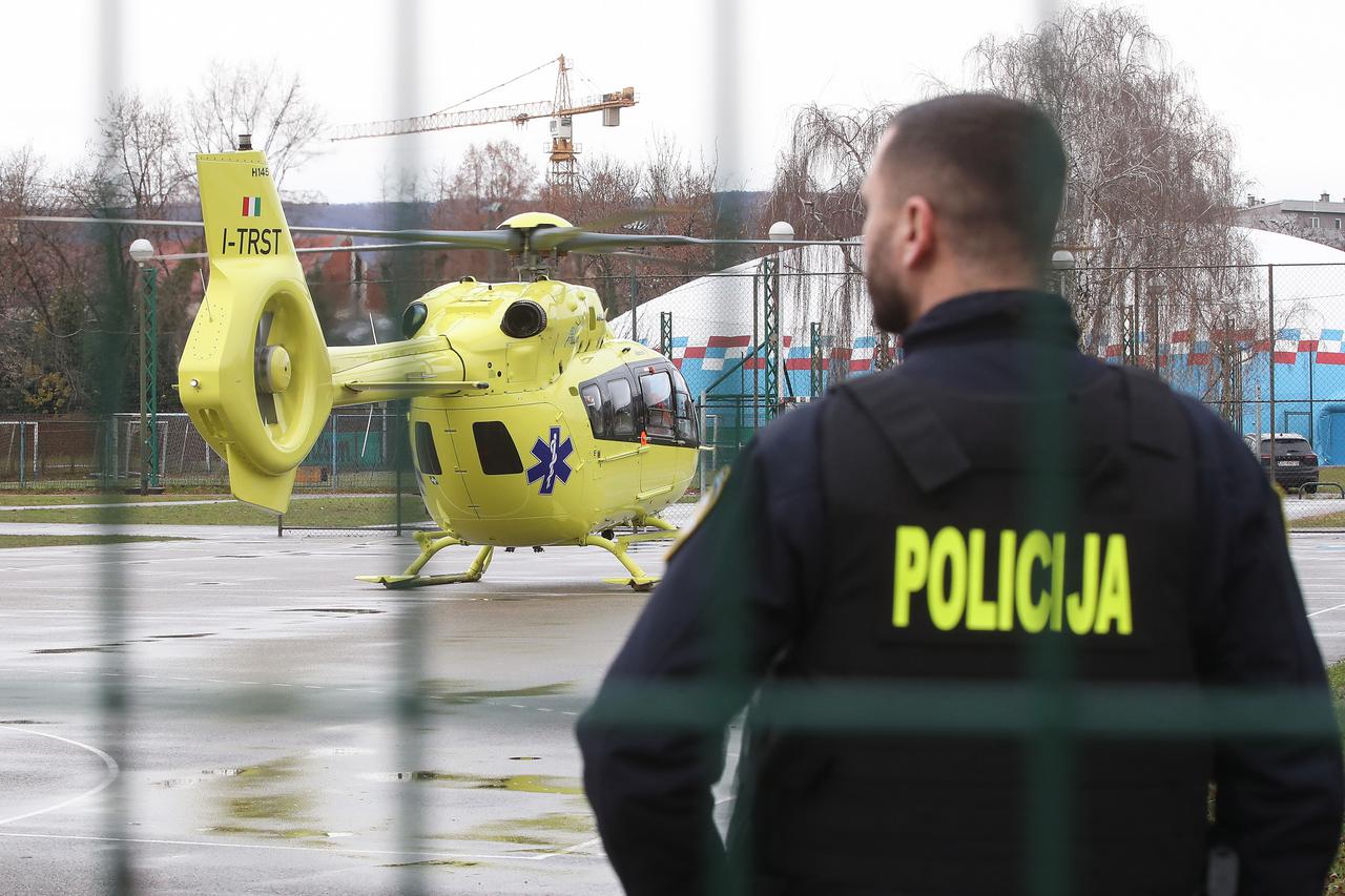 Napad nožem u zagrebačkoj školi u Prečkom, helikopter odvozi ozlijeđene