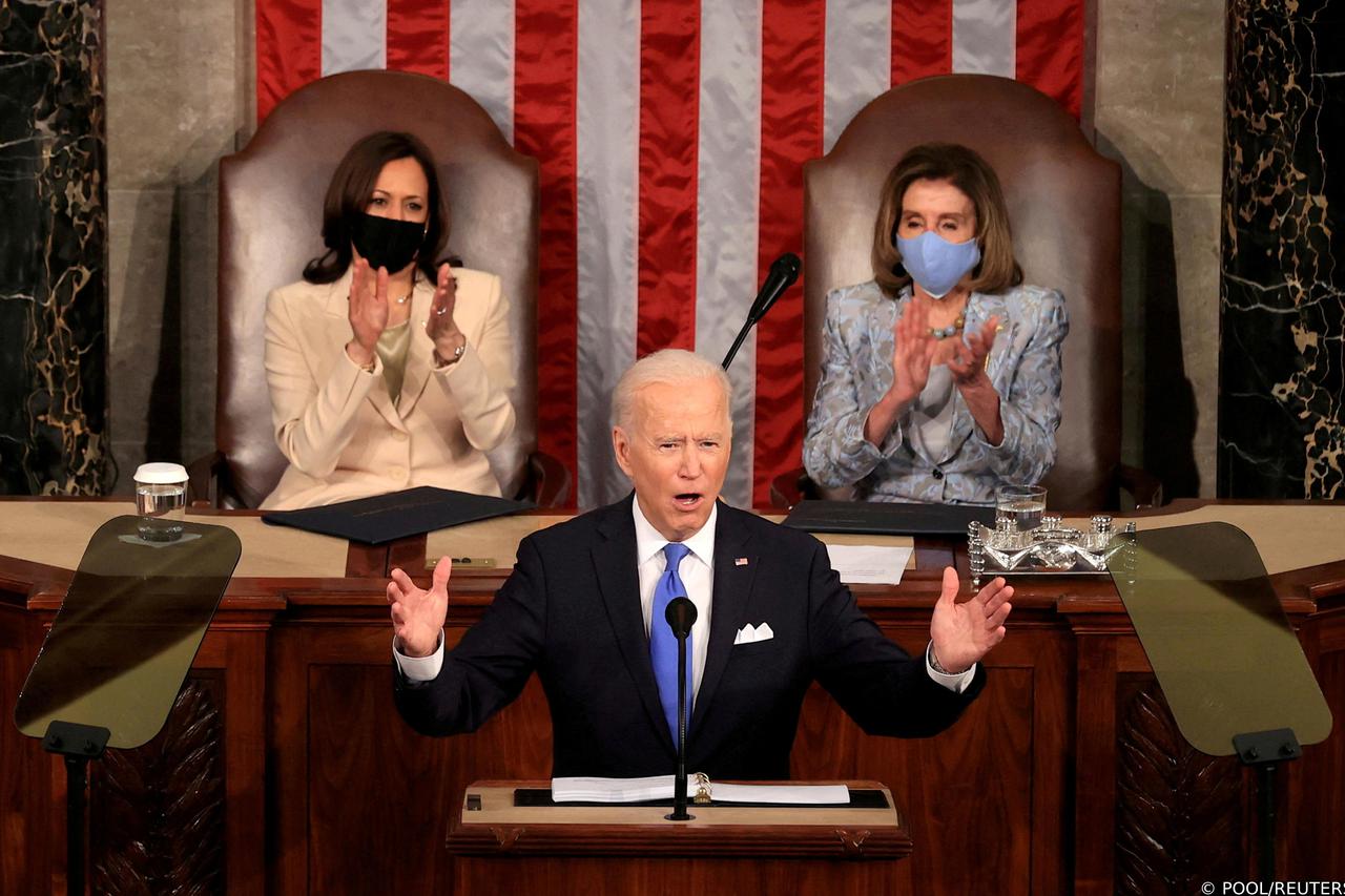 FILE PHOTO: U.S. President Joe Biden's first address to a joint session of the U.S. Congress in Washington