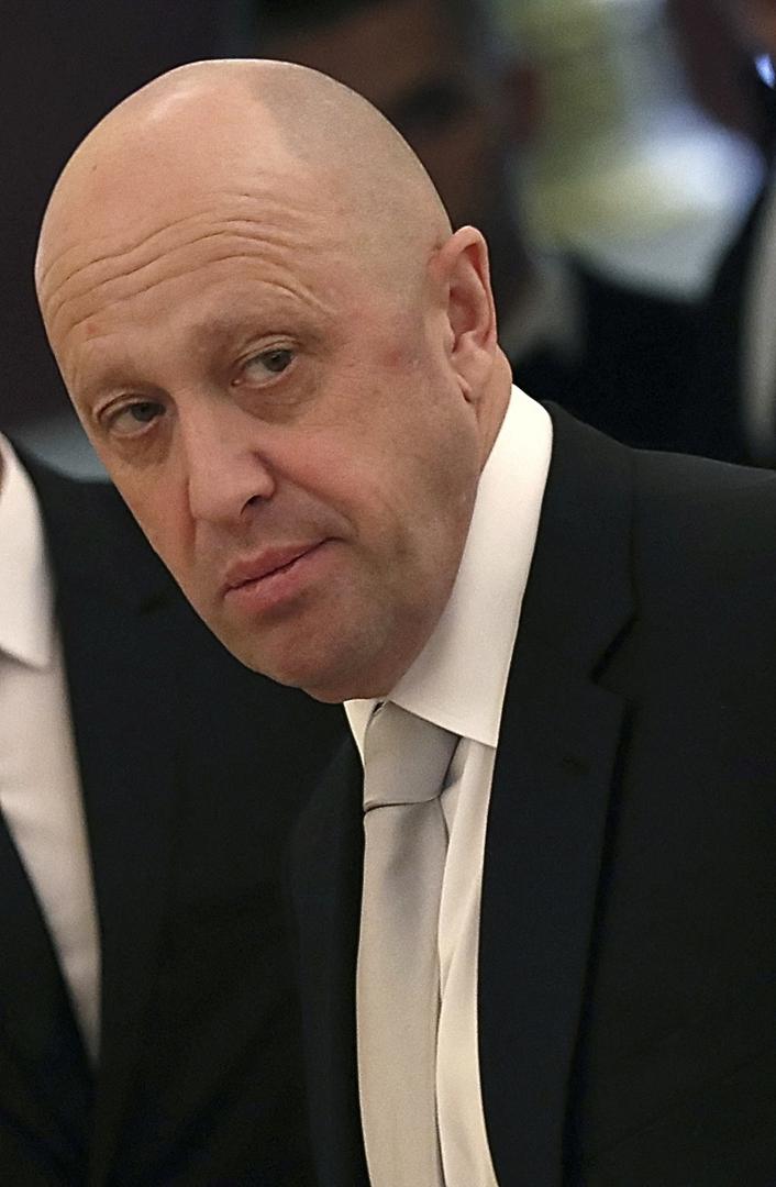 FILE PHOTO: FILE PHOTO: Russian businessman and Wagner mercenary group founder Yevgeny Prigozhin looks on before a meeting of Russian President Vladimir Putin and his Chinese counterpart Xi Jinping with representatives of civic organisations, business and media communities at the Kremlin in Moscow, Russia July 4, 2017. REUTERS/Sergei Ilnitsky/Pool/File Photo/File Photo Photo: POOL/REUTERS