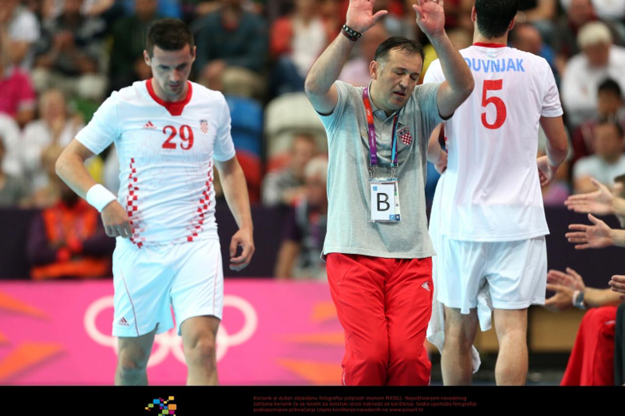 '29.07.2012., London - Ljetne Olimpijske igre 2012. Rukometna utakmica, 1. kolo, Hrvatska - Koreja. Slavko Goluza. Photo: Sanjin Strukic/PIXSELL'