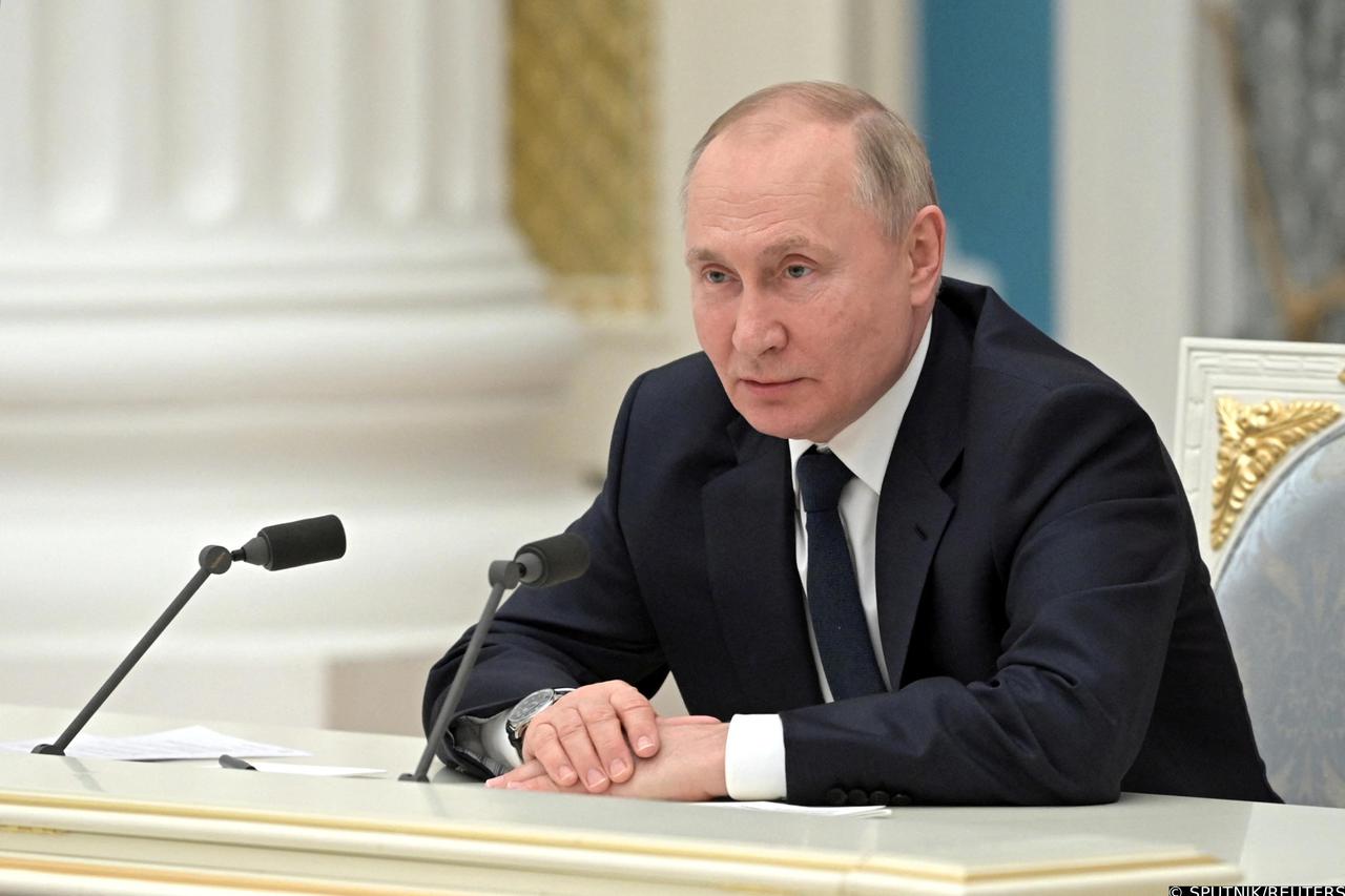 Russian President Putin meets with representatives of the business community in Moscow