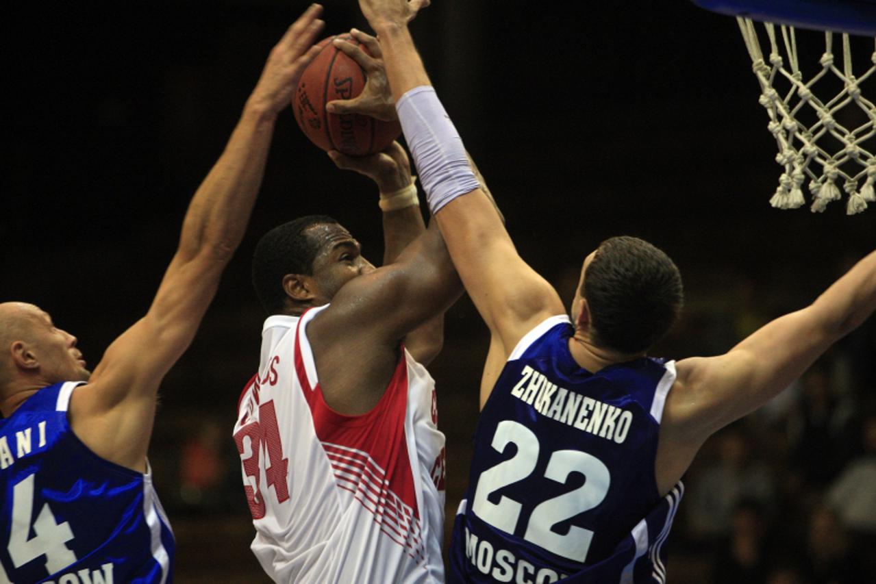 \'29.09.2010., Sportska dvorana Sutinska vrela, Podsused, Zagreb - Eurokup, kvalifikacije, KK Cedevita - Dynamo Moskva. Corsley Edwards.  Photo: Slavko Midzor/PIXSELL\'