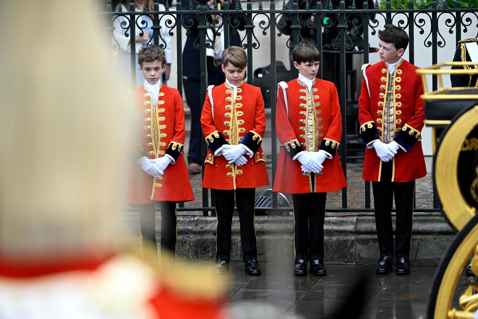 Prince George (second from left) ahead of the coronation ceremony of King Charles III and Queen Camilla at Westminster Abbey, London. Picture date: Saturday May 6, 2023. Photo: Toby Melville/PRESS ASSOCIATION