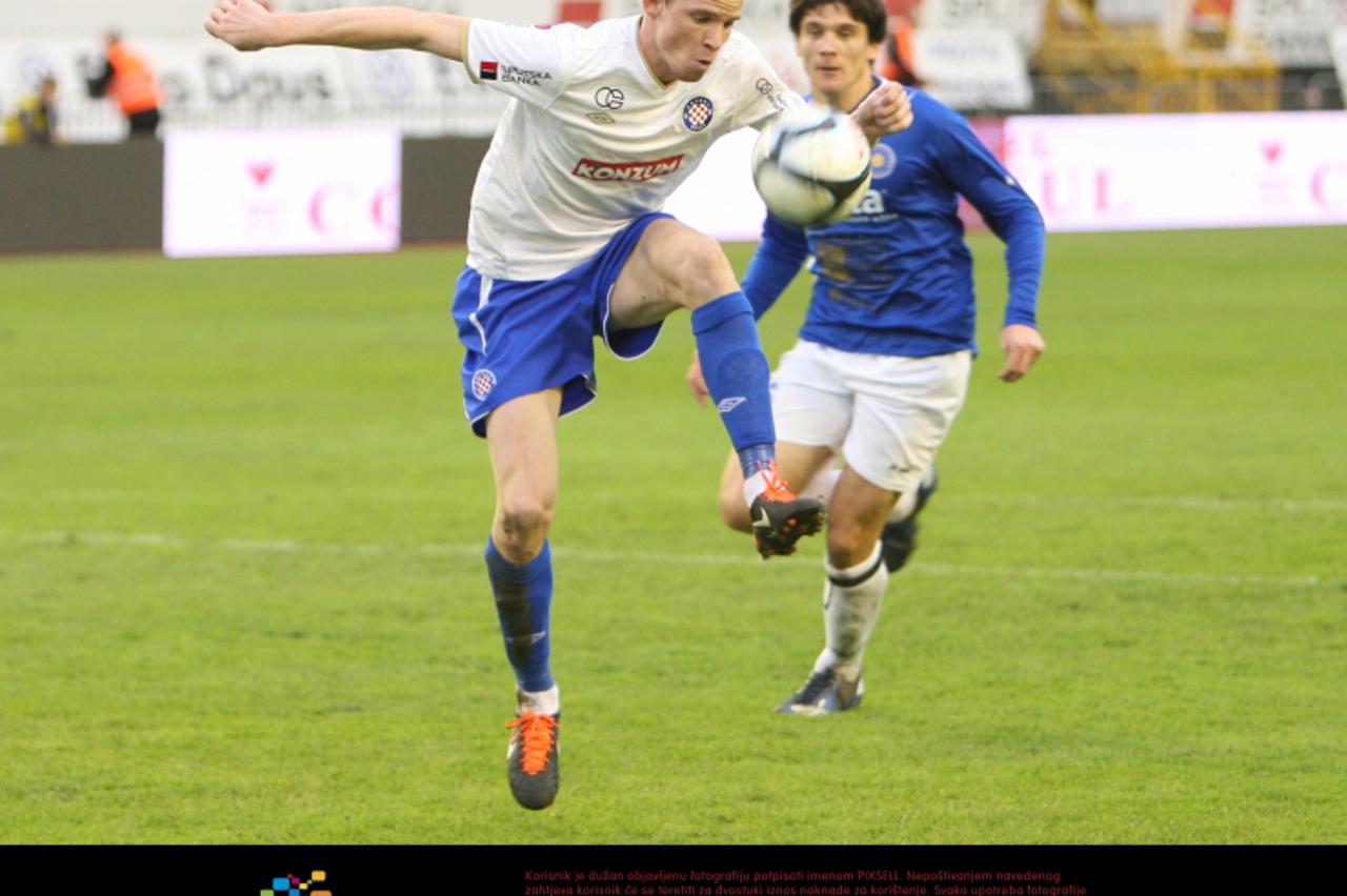 '04.12.2011., Gradski stadion u Poljudu, Split - 1. HNL, 17. kolo, Hajduk Split - NK Zadar. Marin Tomasov s loptom.  Photo: Ivo Cagalj/PIXSELL'