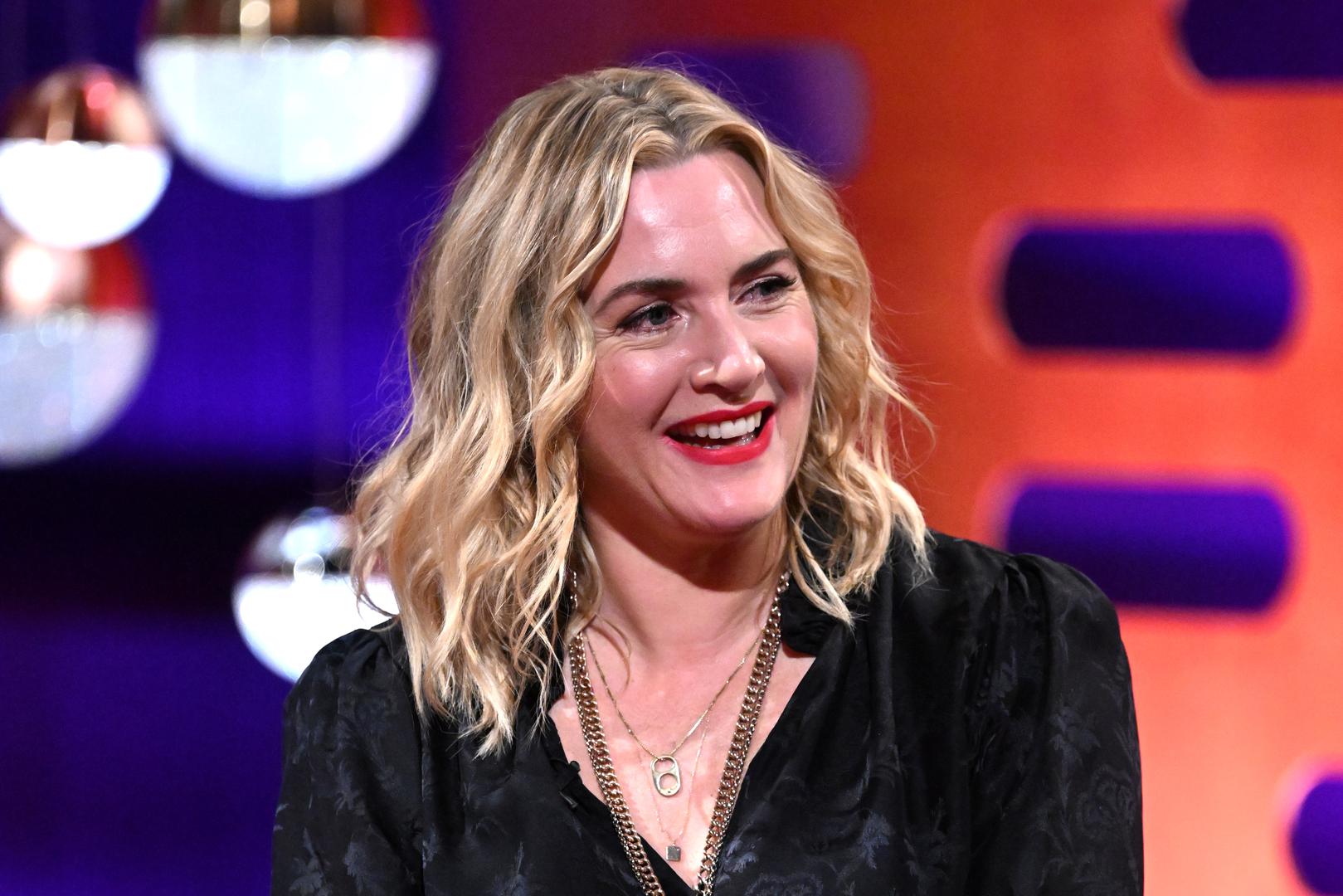 EDITORIAL USE ONLY Kate Winslet during filming for the Graham Norton Show at BBC Studioworks 6 Television Centre, Wood Lane, London, to be aired on BBC One on Friday evening. Photo: Matt Crossick/PRESS ASSOCIATION