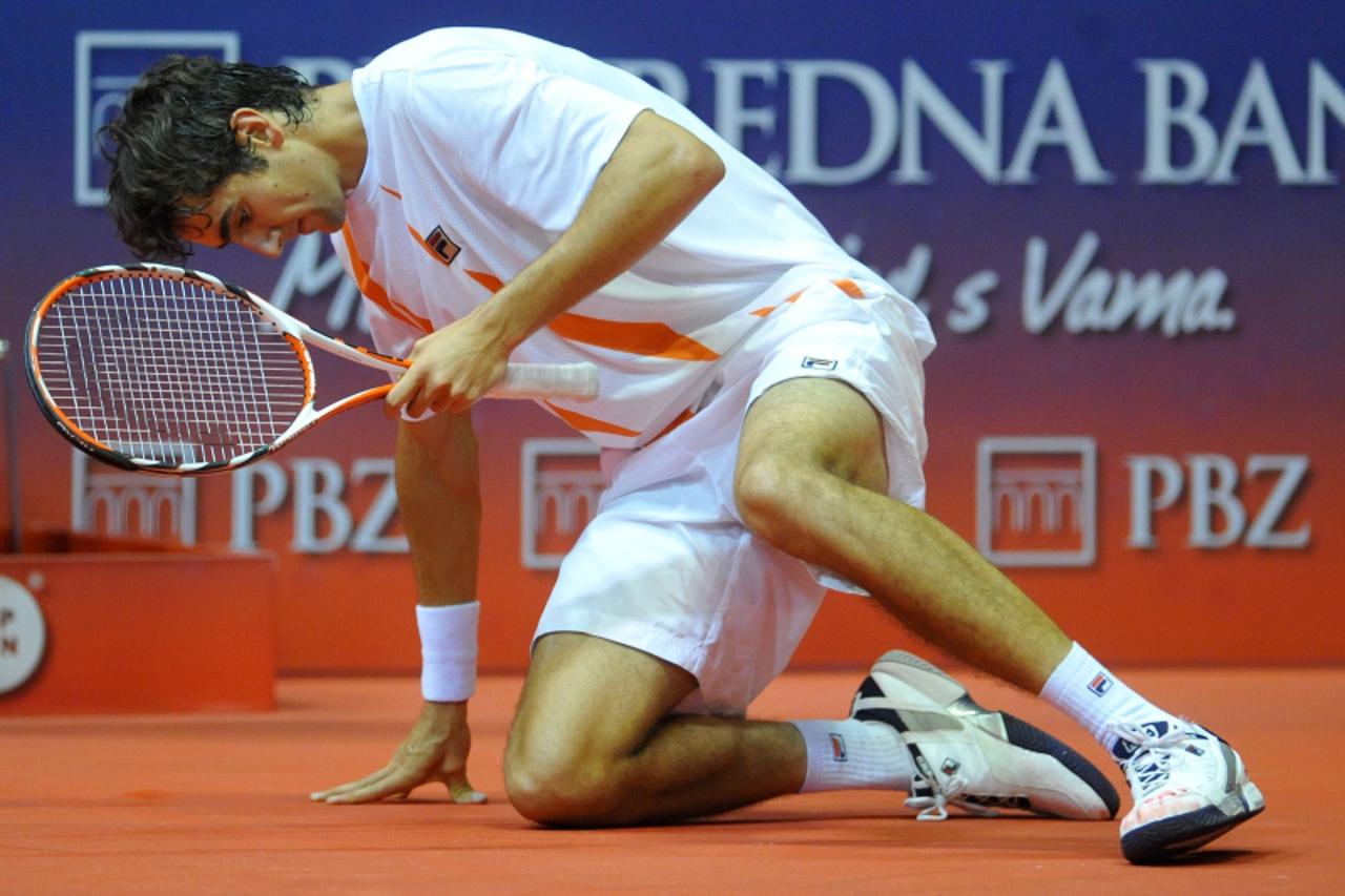 \'sport....zagreb.....06.02.2009.  dom sportova - atp pbz zagreb indors, tenis / marin cilic, antonio veic     Photo: Marko Lukunic/Vecernji list\'