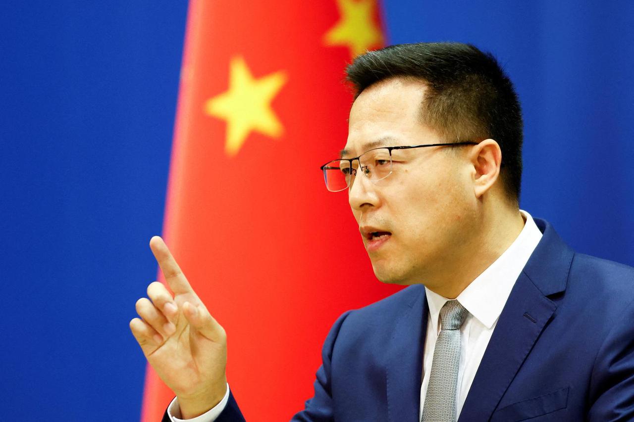 FILE PHOTO: News conference of China's foreign ministry spokesperson Zhao Lijian in Beijing